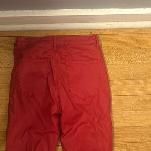 edikted red leather pants